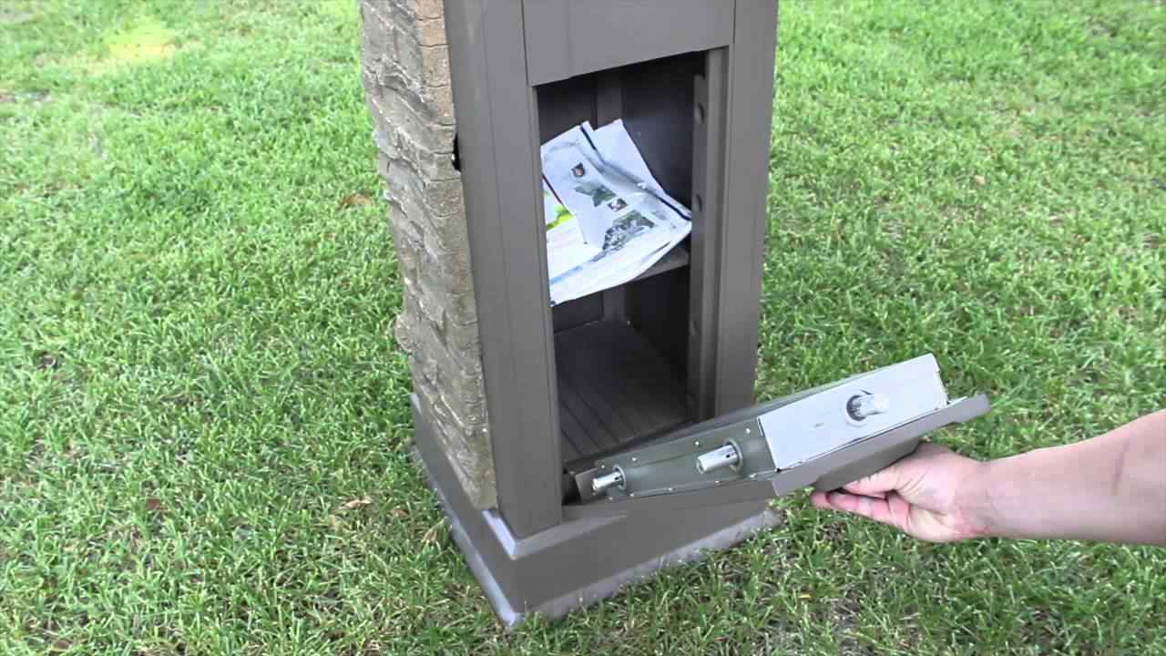 Wall-Mounted Lockable Mailbox Solves The Problem of No One Receiving Parcels in The Home with Waterproof Function Galvanized Sheet Made of Parcel Box 