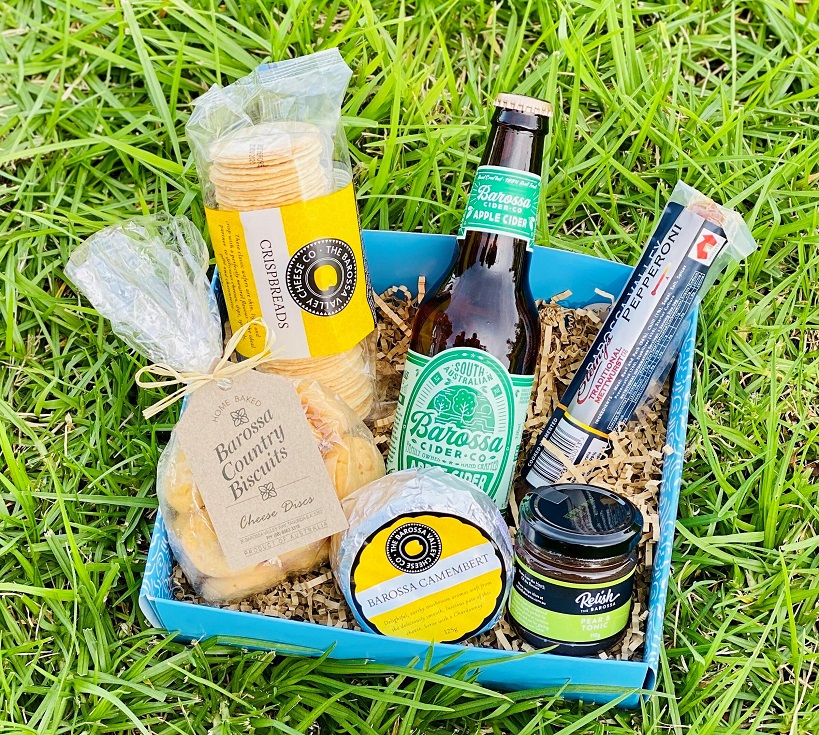 edible gift box in grass